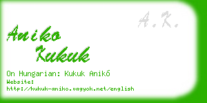 aniko kukuk business card
